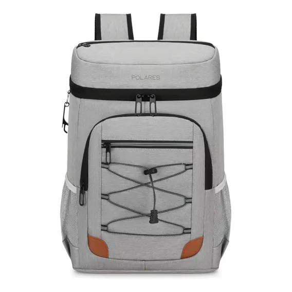 Polares Mochila Bolsa Térmica Grande 30l Passeio Acampamento Luxo Cor Cinza Foto 1