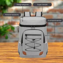 Polares Mochila Bolsa Térmica Grande 30l Passeio Acampamento Luxo Cor Cinza Foto mini  3