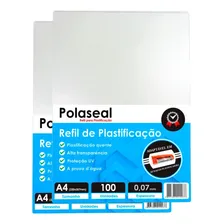 Polaseal A4 200un Plástico Para Plastificação 0,07 175mic Foto mini 1