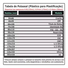 Polaseal Plástico Para Plastificação Cpf 66x99x0,10mm 100un Foto mini 3