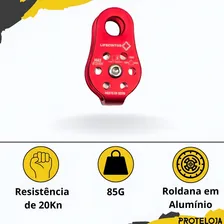 Polia Aluminio Corda Bombeiro Resgate Alpinismo 07mm A 12mm Foto mini 3