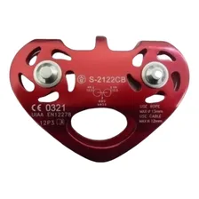 Polia Dupla Rolamentada E Cabos De Aço 25kn Para Cordas Foto mini 1