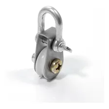Polia Roldana 30 Mm - Nylon - Inox - Universal Com Manilha Foto  mini 1