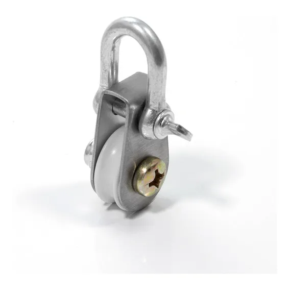 Polia Roldana 30 Mm - Nylon - Inox - Universal Com Manilha Foto 1
