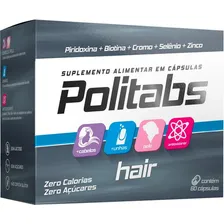 Politabs Hair - Suplemento Vitaminico - 60 Cáps Sabor Sem Sabor Foto mini 2