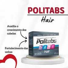 Politabs Hair - Suplemento Vitaminico - 60 Cáps Sabor Sem Sabor Foto mini 1