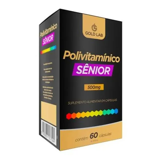 Polivitamínico Sênior Gold Lab 60 Cápsulas Foto 1