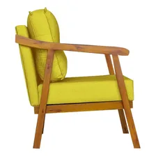 Poltrona Cadeira Vitoria Base Reforçada Amarelo Ddwt Foto mini  3