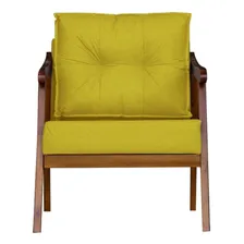 Poltrona Cadeira Vitoria Base Reforçada Amarelo Ddwt Foto  mini 1