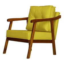 Poltrona Cadeira Vitoria Base Reforçada Amarelo Ddwt Foto mini  2