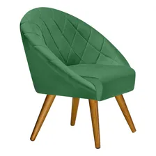 Poltrona Canastra Decorativa No Veludo Verde Estilosa E Elegante - Av M贸veis Foto mini 1