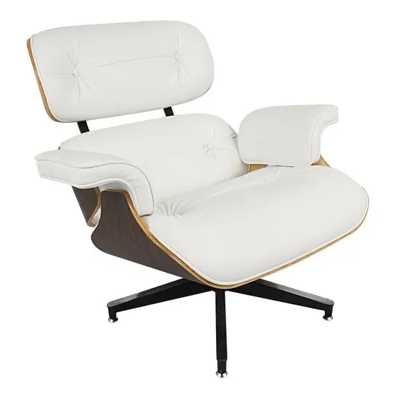 Poltrona Charles Eames Com Puff Eco couro Foto 1