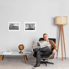 Poltrona Charles Eames Com Puff - Preto Foto mini 3