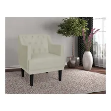 Poltrona Decorativa Alice Suede Bege Foto mini 4