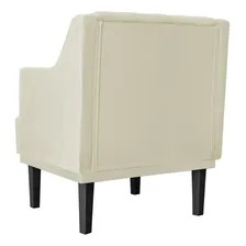 Poltrona Decorativa Alice Suede Bege Foto mini 3