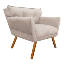 Poltrona Decorativa Anitta Suede Bege Com Strass - D'rossi Foto mini 4