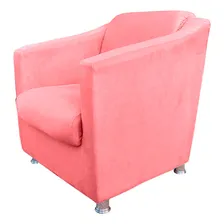 Poltrona Decorativa Clinica Consultorio Salão Beleza Rosa Foto mini 1