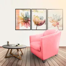 Poltrona Decorativa Clinica Consultorio Salão Beleza Rosa Foto mini 2