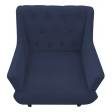 Poltrona Decorativa Julia Suede Azul Marinho Foto mini 2