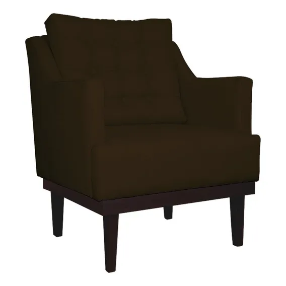 Poltrona Decorativa Juliete Suede Marrom Foto 1