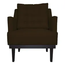 Poltrona Decorativa Juliete Suede Marrom Foto mini 2