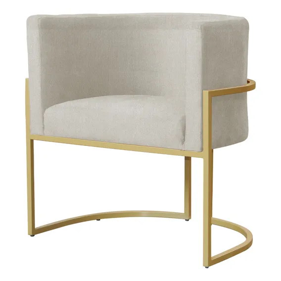 Poltrona Decorativa Luana Suede Bege Foto 1