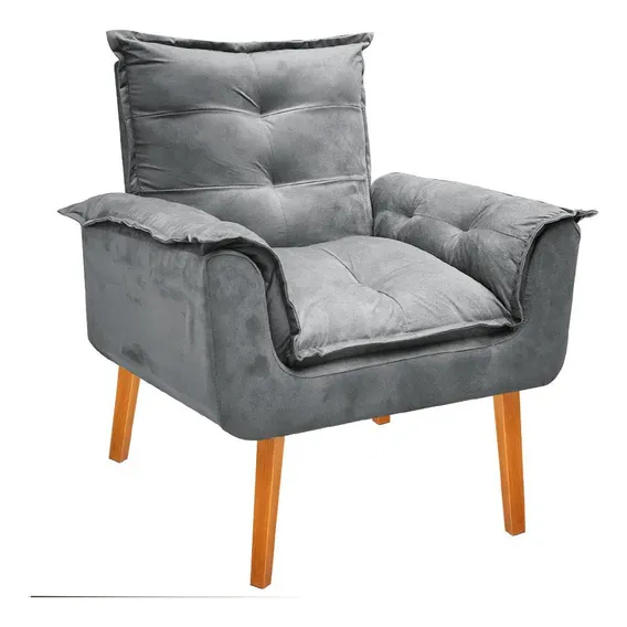 Poltrona Decorativa Opala Pés Palito Decorativa Bela Móveis Foto 1