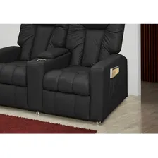 Poltrona Dupla Reclinável Jetta Mx8 Corano Preto - Matrix Foto mini 2