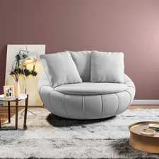 Poltrona Girat贸ria Com Almofadas Afrodite Cinza Foto mini 2