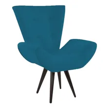 Poltrona Luxo Diamante Suede Azul Marinho Foto mini 1