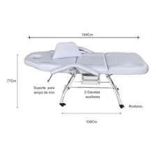 Poltrona Maca Massagem Podologia Profissional Branco Gaveta Foto mini  3