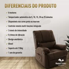 Poltrona Massageadora Papai Relaxmedic Preta Cor Preto Bivolt Foto mini 2