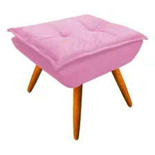 Poltrona Opala Com Puff Opala Suede - D'rossi Cor Rosa bebê Foto mini 4