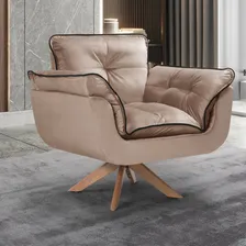 Poltrona Opalla Capuccino Com Debrum E Base Giratória Gewt Foto  mini 1