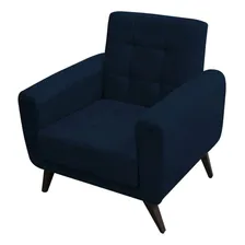 Poltrona Para Sala De Estar Em Veludo Lívia Matrix Foto mini 2