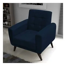 Poltrona Para Sala De Estar Em Veludo Lívia Matrix Foto mini 1