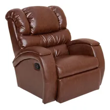 Poltrona Poltrona Reclinável Gran Belo Poltrona Reclinável Oasis De 1 Lugar Cor Caramelo Com Tecido Liso De Espuma D-28 E Pés De Aço Foto mini 1