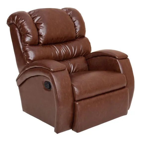 Poltrona Poltrona Reclinável Gran Belo Poltrona Reclinável Oasis De 1 Lugar Cor Caramelo Com Tecido Liso De Espuma D-28 E Pés De Aço Foto 1