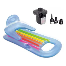 Poltrona Refrescante Splash Lounge Intex Bomba Eletrica Cor Azul Foto  mini 1