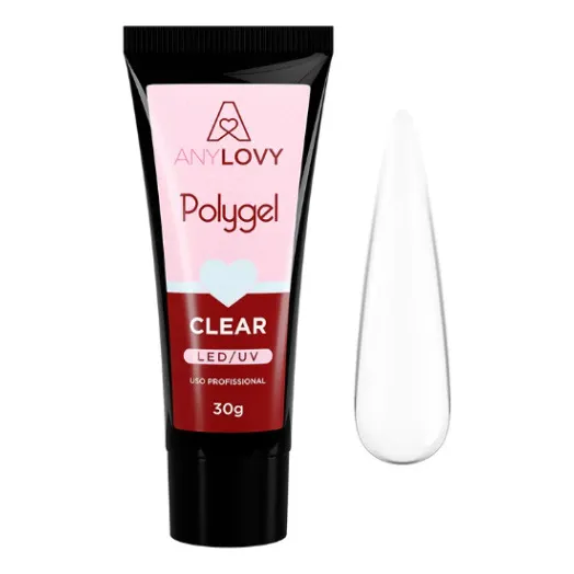 Polygel Clear 30g - Anylovy Fácil Aplicação Molde F1 Foto 1