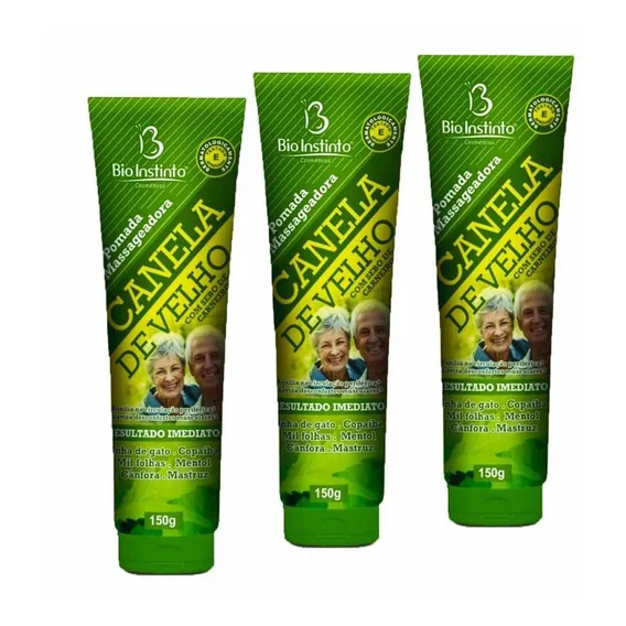 Pomada Canela De Velho Original 3 Unidades 150g Bio Instinto Foto 1