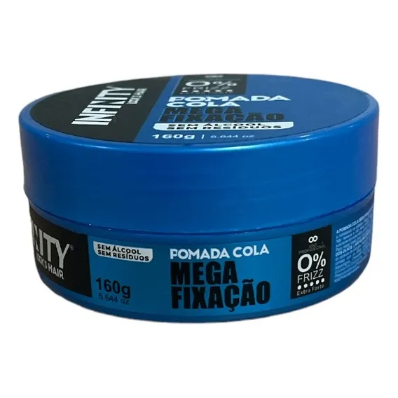 Pomada Cola Mega Fixação Infinity Look's Hair. Foto 1