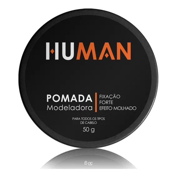 Pomada Modeladora De Cabelo Human 50g Efeito Molhado Forte Foto 1
