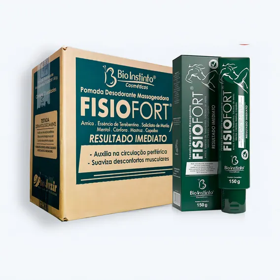 Pomada P/ Massagem Atacado Fisiofort Verde 150g - 12 Uni Foto 1