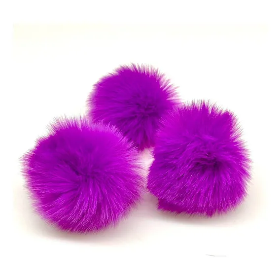 Pompom PelĂșcia 40mm - Cores Diversas - Com 50 Unidades Cor Roxo Foto 1