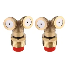 Pomya Pulverizador de Latão AgrÃcola, 2 Peças Bico de Nebulização de Latão Pulverizador de Irrigação de Aspersores de Jardim AgrÃcola Foto mini 1