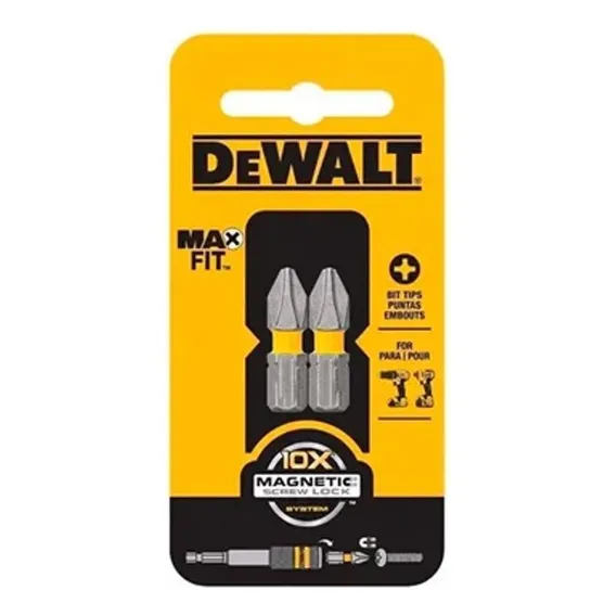 Ponta Phillips Dewalt Ph3 Maxfit C/2pcs Foto 1