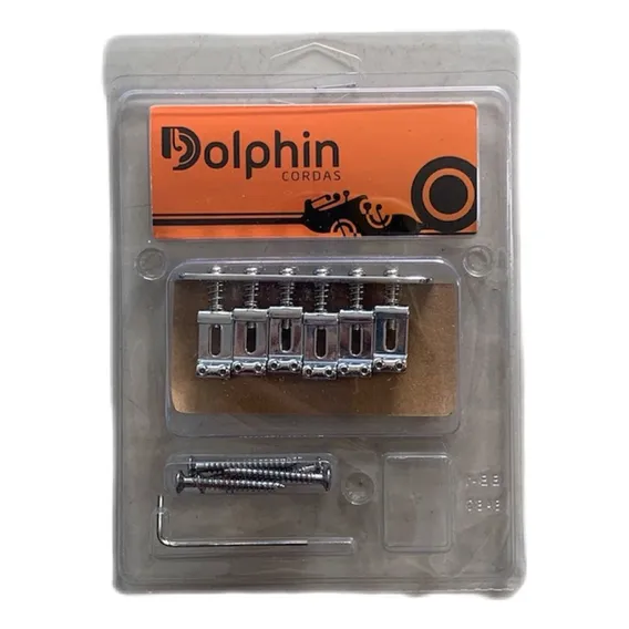 Ponte Fixa Vintage Guitarra Stratocaster Cromada Dolphin Foto 1