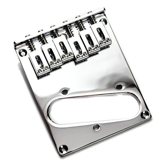 Ponte Para Guitarra Telecaster Spirit Eg14 Cromada 6 Saddles Foto 1