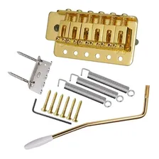 Ponte Para Stratocaster Com Tremolo Dourado Kit Completo Foto mini 1